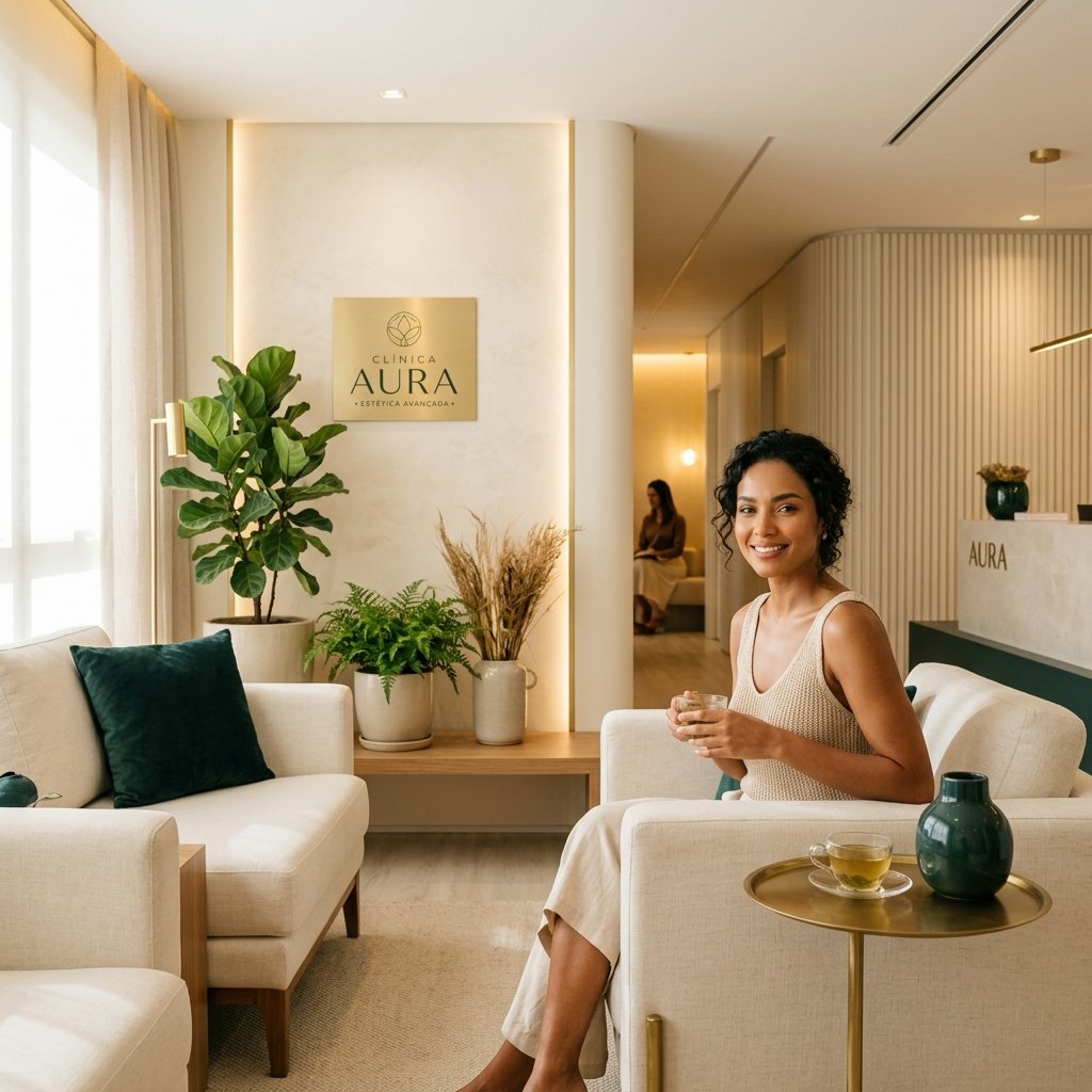 Ambiente sofisticado de estética na Clínica Salvus